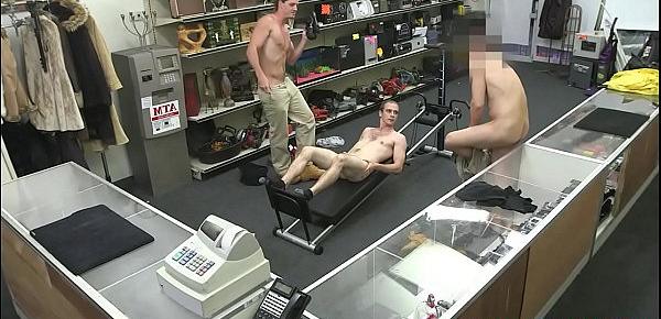  Athletic pawnee fucked in pawnshop threesome